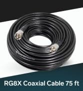 STEREN RG8X Coaxial Cable 75 ft, CB Coax Cable with PL259 UHF Connectors, Male to Male Low Loss 5...