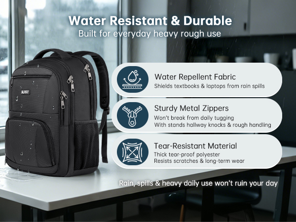 Water Resistant & Durable Built for everyday heavy rough use