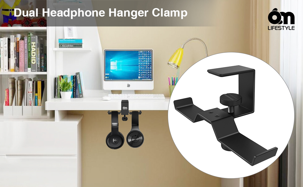 headphone hanger under desk