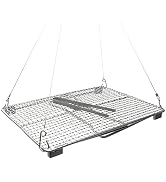 GRITR Portable Outdoor Barbecue Campfire Cooking Foldable Titanium Grill Mesh with Protective Cas...