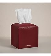 OLETHA Aesthetic Tissues Cube Box Cover, Square Tissue Box Holder, Red