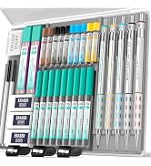Nicpro 36PCS Blocky Gear Mechanical Pencil Set, Art Drawing Pencils 0.3 0.5 0.7 0.9 2mm with Case...