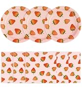 BOKFJBP 40PCS Strawberry Birthday Paper Plates and Napkins Party Set, Disposable Summer Fruit 9in...