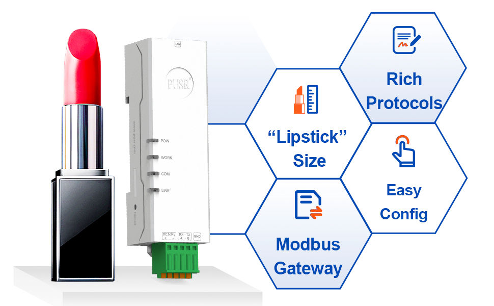 DIN RAIL RS485 to ethernet