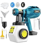 DIYtoolifz Cordless Paint Sprayer Compatible with Makita 18V Battery, 1200ML Electric Spray Paint...