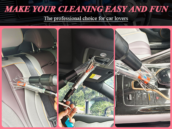 2in1 Car Interior Detailing Air Blow Gun & vacunm Gun