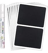 ONUPGO Chalkboard Labels (48 Pack), Reusable Blackboard Stickers, Waterproof Chalkboard Sticker f...