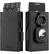 VULKIT Card Holder Wallet with Airtag Holder & ID Window Pop Up Leather Wallet RFID Blocking Magn...