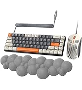 ZIYOU LANG RK-T8PR0 Wired 65% Mechanical Gaming Keyboard and Mouse with Cloud Wrist Rest RGB Back...