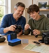 MAXFREE dual tray AA AAA battery charger, family camera travel