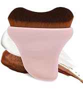 BEAUTYFACTOR Self Tanner Brush - Kabuki Bronzer Brush for Face & Body Makeup - Self Tanning Mitt ...