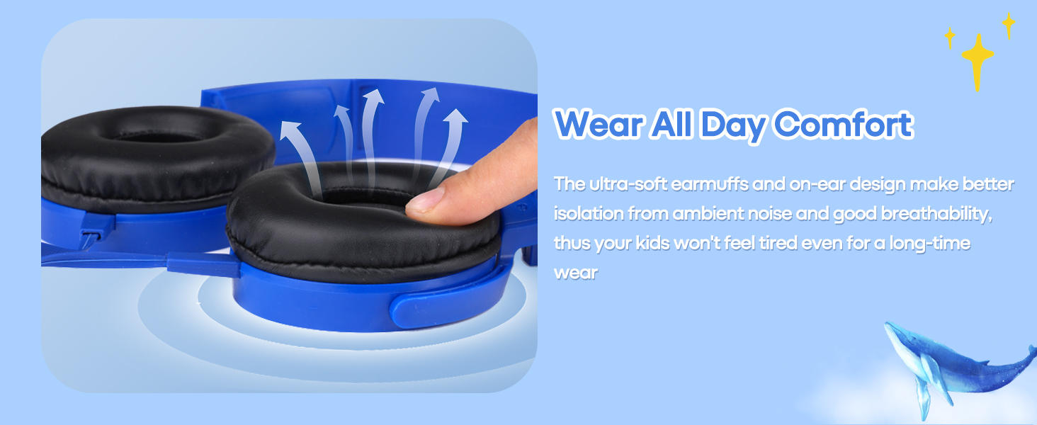 wired on ear headphones for kids