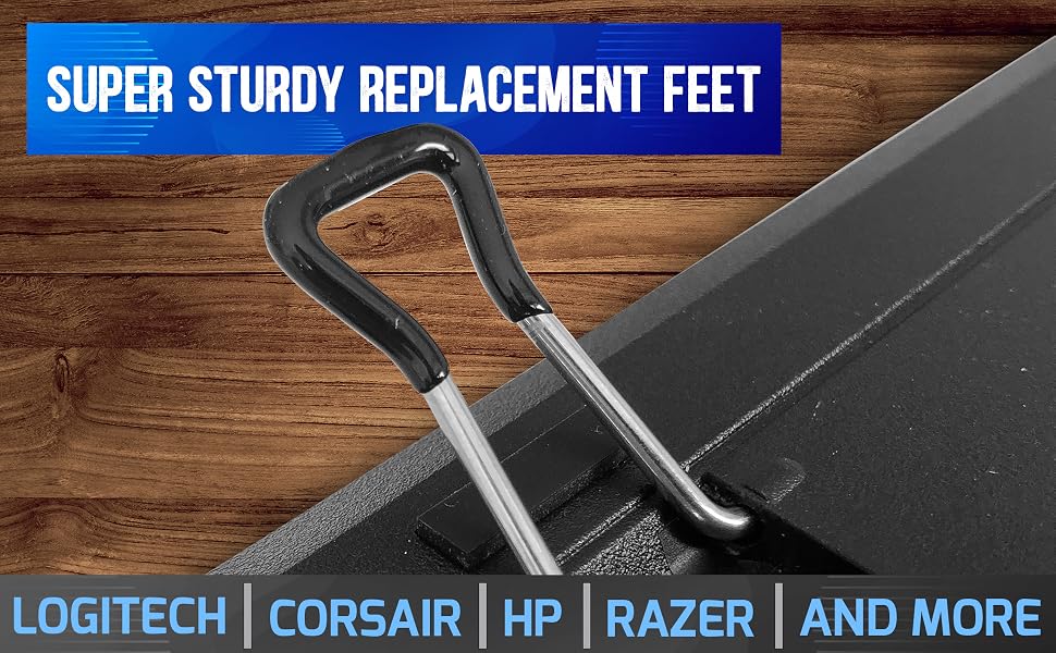 keyboard feet stand rubber riser computer for desktop black little wrist