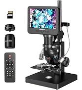 LINKMICRO LM266S 5 Lens HDMI Digital Microscope 5000X for Adults, Lab Biological Microscope Camer...