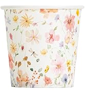Crisky 150 Pack Paper Bathroom Cups 3oz Disposable Elegant Design Full Floral Small Mouthwash Hot...