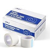 JMU Medical Tape, 12 Rolls Paper Surgical Tape, 1" x 10 Yards, Latex-Free, Tears Easily & Hypoall...