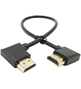 SinLoon Gold Plated High Speed 90 Angle Right HDMI Male to Left HDMI Male Adapter Cable Supports ...