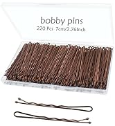 YINGFENG 220pcs 2.76 Inch Large Bobby Pins Brown, Jumbo Hair Bobby Pins, Long Bobby Pins with Box...