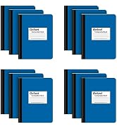 Oxford Composition Notebook 12 Pack, College Ruled Paper, 7.5 x 9.75 Inches, 80 Sheets, Blue Cove...