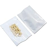 PABCK 300 Pcs 2.4x3.5 inch (Usable Size 2x3.1 inch) White Front Clear Open Top 2.8mil Plastic Hea...