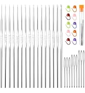 MORFEN 16 Pcs Lace Crochet Hooks Set, 0.5mm-2.5mm Small Crochet Hooks, Crochet Needles for Croche...