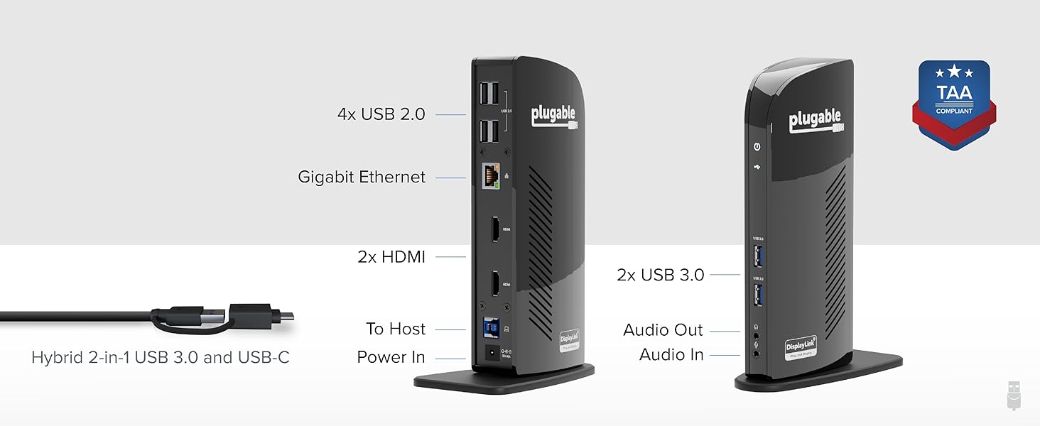 usb 3.0 docking station delivers fast data transfer & multiple ports perfect for busy professionals