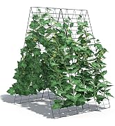 Giantex 4 Panels Cucumber Trellis, A-Frame Garden Trellis for Plant Climbing, Greenhouse Vegetabl...