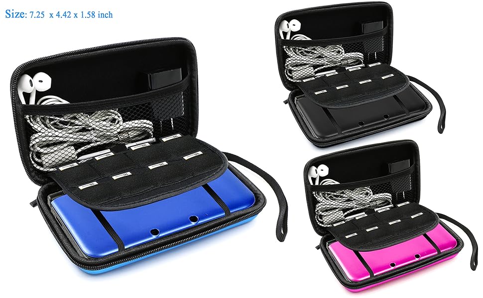 ADVcer 3DS Travel Carrying Case - Customer Favor, Stylish Design with Detachable Hand Strap