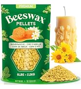 NORVENCE Beeswax Pellets 5LB/10LB/20LB, Pure & Natural Yellow Beeswax for Candle Making, DIY Skin...