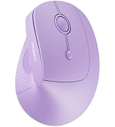seenda Ergonomic Wireless Mouse, 52° Vertical Bluetooth Mouse, Purple | Dual Bluetooth and 2.4G U...