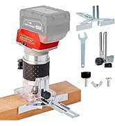 IRONFIST Cordless Trimmer Router Multiple Function Brushelss Motor 1/4" Bit Collet with LED Light...