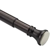 Amazer Spring Tension Curtain Rod - 54-90 Inches Rust-Resistance Shower Curtain Rod Bathroom Rod,...
