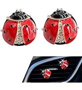 Dogary 2 PCS Ladybug Car Accessories, Bling Cute Car Air Vent Clip, Ladybug Decorative Gift for W...