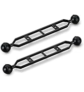 ChimimeDecor 2Pcs 1" Ball to YS Head Adapter with 9'' Extension Arm Aluminum Alloy Underwater Dua...
