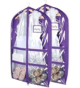 Syeeiex Clear Dance Costume Garment Bag with 3