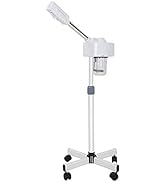 Professional Facial Steamer On Wheels Ionic Ozone Facial Steamer with Hot Mist Function Stand Fac...