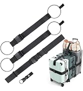 Vigorport Luggage Straps for Suitcases 3 PCS, Adjustable Elastic Tick Rope | 2 Short & 1 Long Lug...