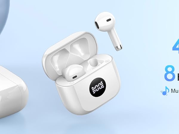 Bluetooth 5.3 Ear Buds LED Power