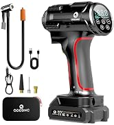 Cordless Air Compressor 160PSI Portable Tire Inflator with 10000mAh Battery & Dual Power System -...