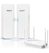 UeeVii Dual-Band Wireless Bridge Router Kit | 2.4G 5.8G WiFi Bridge | 5KM Point to Point Wireless...