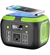 SinKeu 200W Portable Power Station, 155Wh Camping Solar Generator, 42000mAh Power Bank with AC Ou...