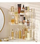 Aveniee Corner Bathroom Counter Organizer, Bathroom Countertop Shelf Makeup Storage, Clear Perfum...