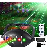 Dj Lights Stage Party Lights Sound Activated Disco Ball Lamp Rave Lights with Remote 3 LED Backli...