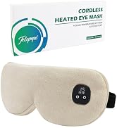 Telepepe Heated Eye Mask for Dry Eyes, Cordless Warm Eye Compress with 4 Heat Levels, 4-Level Tim...