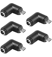 SinLoon 5pcs 90 Degree DC5521 to Micro USB Adapters DC 5.5x2.1mm Female to Micro USB Male Connect...
