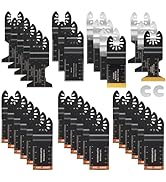 COMOWARE 35 Pcs Oscillating Tool Blade, Multi Tool Blades Kits Universal Oscillating Saw Blades M...