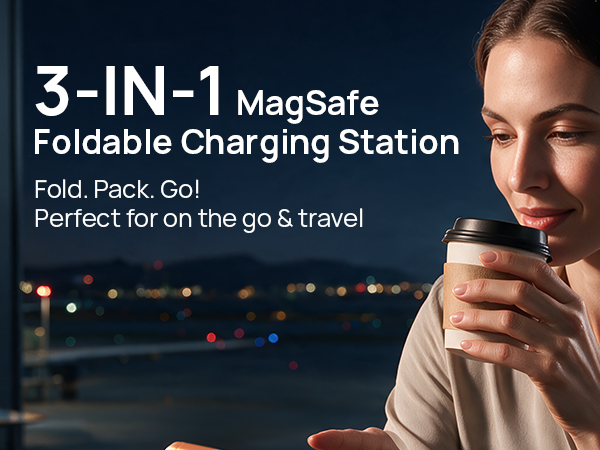 15W Travel Charging Station 3 in 1 for MagSafe Apple