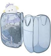 NairSnow Collapsible Laundry Baskets, 2 Pack Pop Up Hampers with Handles, Portable Stair Basket, ...