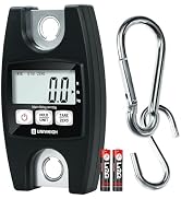 UNIWEIGH Digital Hanging Scale 660lb/300kg Handheld Crane Scales | Industrial Scales with Hooks,L...