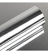 Flexible Wall Mirror Tape Stickers Mirrored Contact Paper 15.7“ x 6.56 ft | Silver Self Adhesive ...